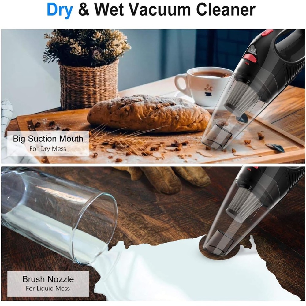 Handheld Cordless Car Vacuum Cleaner - Red - Picture 4 of 8